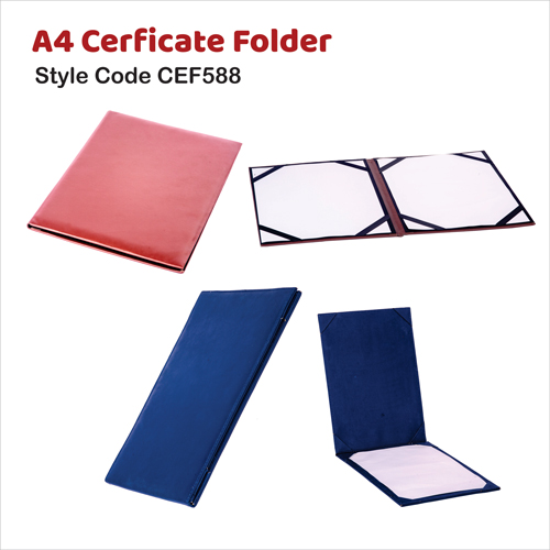 A4 Cerficate Folder CEF588