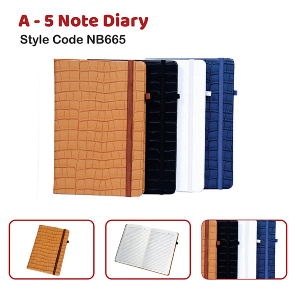 A – 5 Note Diary Style Code NB665