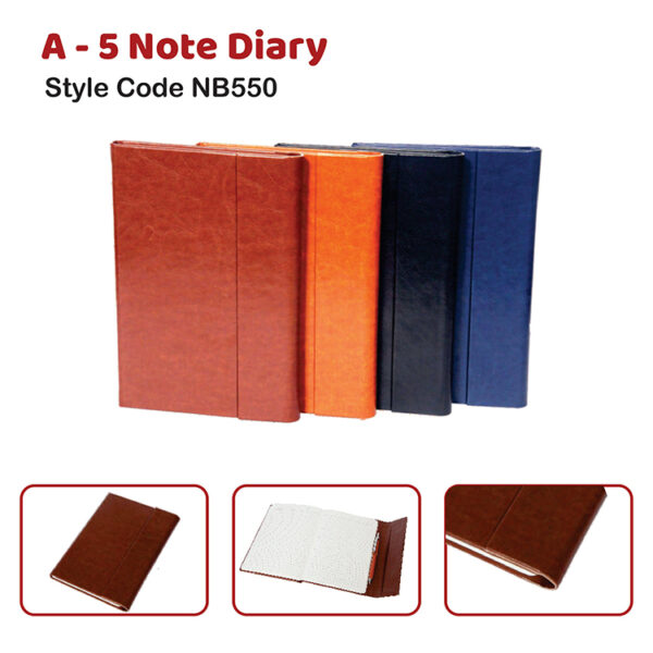 A – 5 Note Diary Style Code NB550