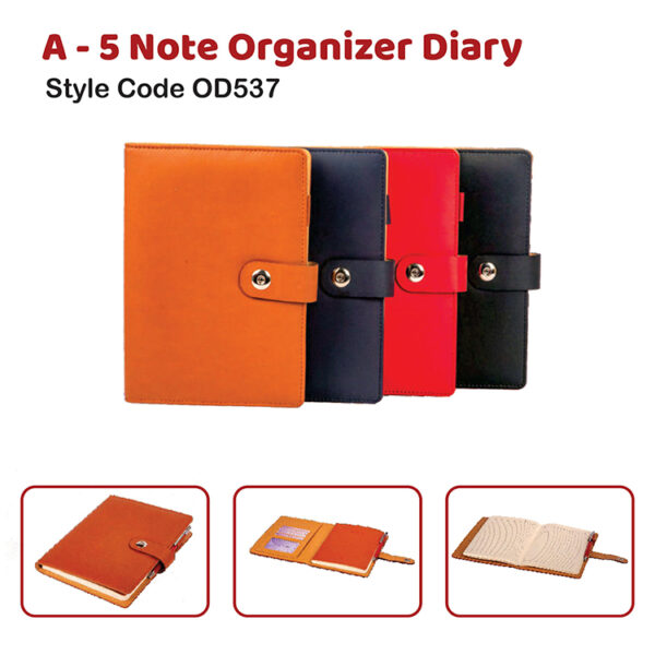A – 5 Note Organizer Diary Style Code OD537