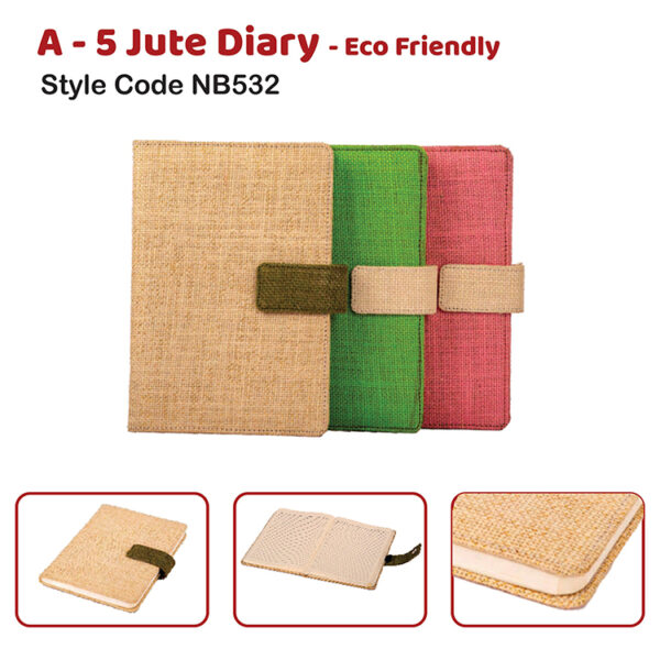A – 5 Jute Diary – Eco Friendly Style Code NB532