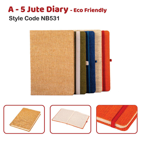 A – 5 Jute Diary – Eco Friendly Style Code NB531