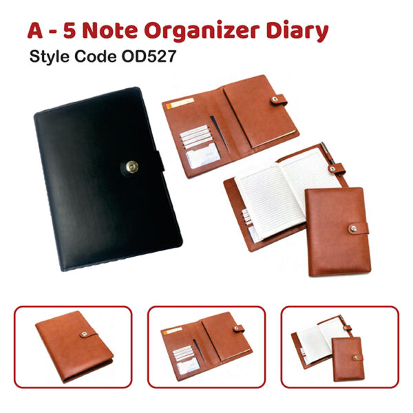 A – 5 Note Organizer Diary  Style Code OD527