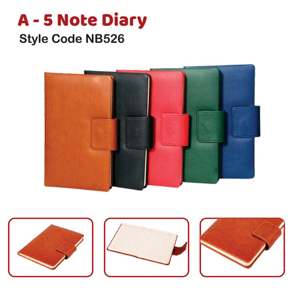 A – 5 Note Diary Style Code NB526