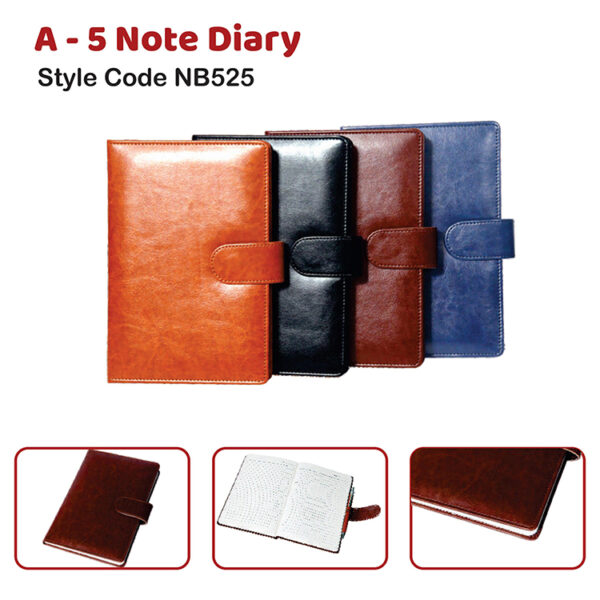 A – 5 Note Diary Style Code NB525