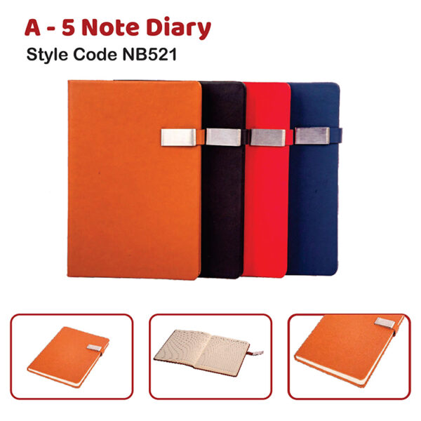 A – 5 Note Diary Style Code NB521