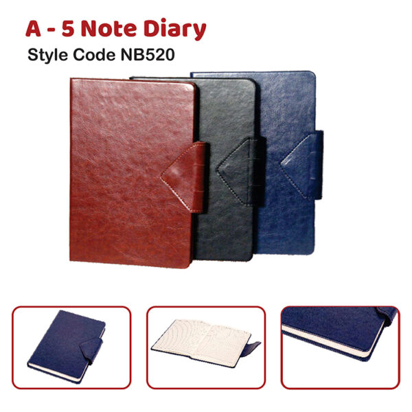 A – 5 Note Diary Style Code NB520