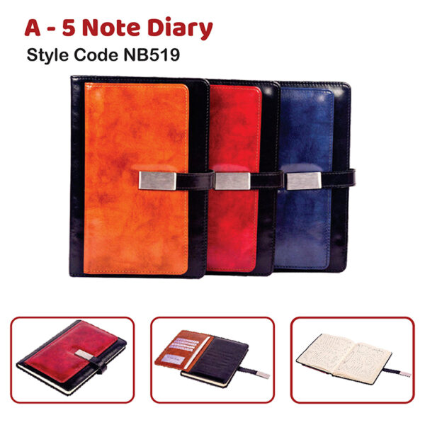A – 5 Note Diary Style Code NB519