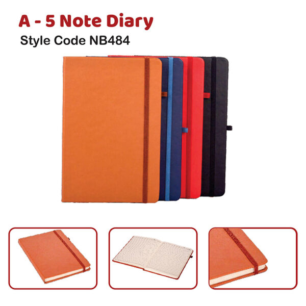 A – 5 Note Diary Style Code NB484